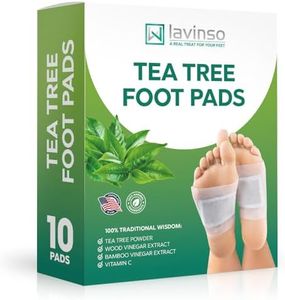 Lavinso Tea Tree Foot Pads - Deep Relaxation for Stress, Enhanced Sleep Quality - Patch Helps Minimize Foot Odor, Comfort Your Ball of Foot, Cushions Pain and Metatarsalgia While Cleansing - 10 Pack