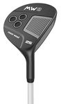 MW8 Moon Wood – Fairway Wood for Men and Women – Golf Club Includes Headcover – Legal for Tournament Play (right, Graphite Shaft with Stainless Steel Clubhead, Senior, 21)