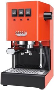 Gaggia Classic E24 Evo Pro Manual Espresso Coffee Machine Maker with Brass Boiler & Solenoid Valve - Lobster Red