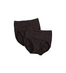 Bali Women's Shapewear Seamless Brief Ultra Control 2-Pack, Black, X-Large