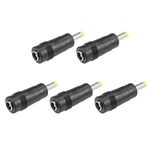 uxcell DC Power Connector 5.5x2.1mm Female Jack to 4.0x1.7mm Male Adapter Barrel Connector 5pcs