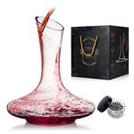 YouYah Wine Decanter,Red Wine Carafe,Wine Aerator,100% Hand Blown Lead-Free Crystal Glass with Cleaning Beads,Wine Decanters and Carafes,Wine Gift with Luxury Packaging,Wine Accessories