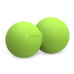 MUEUSS Massage Ball Double Lacrosse Ball Peanut Massage Ball & Mobility Ball for Physical Therapy - Deep Tissue Massage Tool for Myofascial Release, Muscle Relaxer, Acupoint Massage 1 Pack, Green