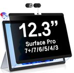 Surface Pro 7 Privacy Screen, ZOEGAA Anti Blue Light Sliding Camera Cover Magnetic Privacy Screen Compatible with Microsoft Surface Pro 7 Plus/Pro 7/Pro 6/Pro 5/Pro 4/Pro 3, 12.3 Inch