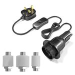 Bonlux Bottle Lamp Kits Do It Yourself UK, Bottle Lamp Adaptor Conversion Kit, Lamp Making Kit, E27 Edison Screw Bottle Lamp Holder, Electric lamp fittings Kit for Table lamp (Black, Pack of 1)