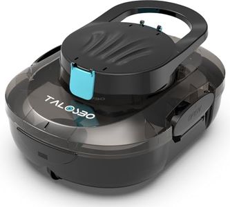 TALOSBO Pleco S1 Cordless Pool Vacuum Robotic Pool Cleaner with 75-80Mins Runtime, Small Pool Robot for Above-Ground Pools up to 645 Sq.ft, Lightweight, Auto-Parking, Black