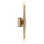 Kichler Odensa 2-Light Vanity, Modern Light in Champagne Bronze, Mount Horizontally or Vertically, for Illuminating Art, TV, Mirrors, Bookshelves, Bed, Vanity, Bar, Nook, Hallways (17" x 5"), 52556CPZ