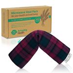 Amazing Health Unscented Plum Tartan Hot and Cold Therapy Pack - Wheat Bags Microwavable for Pain Relief, Natural Solution to Muscle Soreness, Period Pain, Joint Pain, Neck & Shoulder Pain