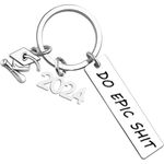 Iweca 2024 Graduation Gifts for Women Him Senior Keychain for Her Men Student Graduate Grad Idea for Son Daughter Teen from College High School Jewelry Present Gift for Boy Girl Grads, Silver, Medium