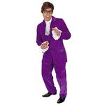 Fun Shack Purple 60s Costume Men, 60s Swinger Costume, Purple Suit Men Costume, Groovy Adult Costumes For Men M