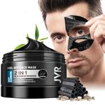 Blackhead Remover Mask, JVR Bamboo Charcoal Peel Off Face Mask for Men, Purifying & Deep Cleansing for All Skin Types 120ml