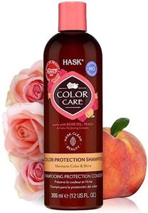 HASK Colour Care Colour Protection Shampoo, with Rose Oil + Peach for colored hair, vegan, colour safe, gluten-free, sulfate-free, paraben-free, cruelty-free - 1 355 mL Bottle