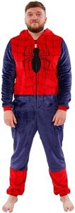 Marvel Onesies For Men | Mens Spider-Man Onesie | Spiderman Adult Costume | Official Spiderman Merchandise | Medium Red/Blue