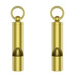 Outmate Premium Mini Emergency Whistle-H62 Brass Loud Version EDC Tools (2 pcs)