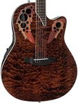 Ovation Celebrity Elite Plus Quilted Maple Top Acoustic-Electric Guitar, Tiger Eye