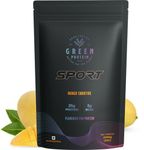 GREEN PROTEIN Sport Vegan Plant Pea Protein Isolate Powder, 25gm Protein, 5g BCAA Per Serving, No Added Sugar | Soy Free, Dairy Free, Gluten Free, Allergen Free, Mango Flavor, Standup Pouch (2kg)