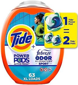 Tide Power PODS Laundry Detergent Soap Pacs with Febreze Sport, 63 Count, Laundry Pods with Febreze Freshness and Sport Odor Defense (133)