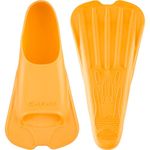 CAPAS Swim Training Fins Comfortable Silicone Swimming Floating Flippers with Mesh Bag for Kids Adult Men Women Short Blade Build Leg Strength (Orange, XS (Adults UK Size 2.5-4))