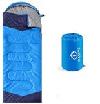 Camping Sleeping Bag - 3 Season Warm & Cool Weather - Summer, Spring, Fall, Lightweight, Waterproof for Adults & Kids - Camping Gear Equipment, Traveling, and Outdoors