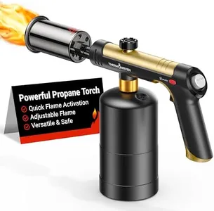 ThermoMaven Culinary Propane Torch Lighter, Adjustable Blow Torch for Sous Vide Searing Steak, BBQ, Grill, Campfire Charcoal Starter, Gold (Propane Tank Not Included)