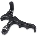 Sososhoot Archery 4 Finger Bow Release Aids Bow Release Thumb Trigger Grip Caliper Aids for Compound Bow (Black)