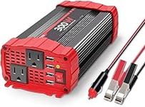 BYGD 300W Car Power Inverter DC 12V to 110V AC Converter Dual Outlets with 4 x 3.1A USB Ports Car Cigarette Lighter Socket Car Charger Adapter