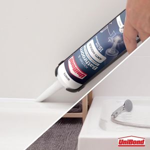 UniBond Anti-Mould White Sealant – Waterproof Bathroom & Kitchen
