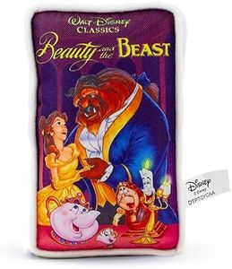 Buckle-Down Disney Dog Toy, Beauty and The Beast VHS Tape Replica Pet Toy, Plush