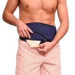 SIIL Stoma Belt for Men&Women Blue Stoma Bag Covers for Colostomy Ileostomy & Urostomy, Stoma Support Belt Compatible w/Convatec Coloplast Hollister & Other Stoma Bags, Sports & Swimming Belt L