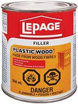 LePage Plastic Wood Filler - Synthetic Latex Wood Putty for Repairs, Holes, & Cracks, Paintable & Stainable - 946 mL, 1 Pack