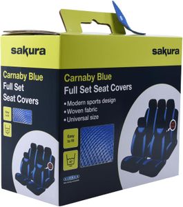 Sakura Car Seat Covers – Carnaby Blue, Universal Fit