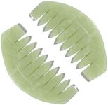 BoAn Natural Jade Head Massager, 2 Pcs Multi-Functional Massager for Head Caring and Acupoint Treatment, Guasha Scraping Scalp Comb