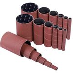 KEILEOHO 18 PCS Spindle Drum Sander Sleeves, Sanding Sleeves 4.5 Inch Length, 6 Size with 60, 150, 240 Assorted Grit Alumina Sandpaper for Oscillating Sander, 1/2”,3/4”,1”,1-1/2”, 2”, 3” Diameter