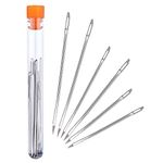 Hekisn Professional Large-Eye Leather Stitching Needle with 3 Different Sizes for Leather Projects with Storage Container (6 Pieces)