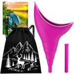 Female Urinal Travel Essentials Camping Accessories Gifts for Women, Female Urination Device Camping Toilet Gadgets Hiking Festival Holiday Essentials, Portable Urinal Reusable Pee Funnel for Women