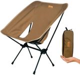 WILD AUSSIE Compact Folding Camping Chair | Hiking & Backpacking Chair | Portable & Durable | 120kg Capacity (Khaki)