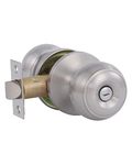 Privacy Door Knobs Brushed Nickel Finish No Key, Interior Keyless Door Knobs Locks for Bedroom or Bathroom by Lanwandeng, 1 Pack