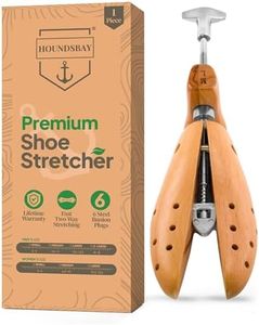 HOUNDSBAY Shoe Stretcher, Bulldog Premium Professional 2-way Wooden Shoe Stretcher for Men, Shoe Widener & Stretcher for Men with Wide Feet