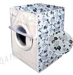 F&A | Washing Machine Cover | Front Load |6 KG, 6.5 KG, 7kg, to 7.5 KG | Suitable for LG, IFB, Samsung | Water Proof Dust Proof Large Flowers, Polyvinyl Chloride (PVC)