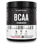 BCAA Powder (Fermented) - 6g Branched Chain Amino Acids Supplement for Improved Muscle Recovery, Reduced Fatigue, Increased Strength, and Muscle Growth - 30 Servings, Fruit Punch