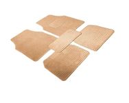 Auto Hub Standard Design Carpet Lining Car Foot Mats Compatible with Tata Indigo Marina (Lining Nylon Fiber Material Mat :Color: -Beige- 5 pcs)