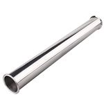 DERNORD Sanitary Spool Tube with Clamp Ends,Stainless Steel 304 Seamless Round Tubing with 4 inch Tri Clamp Ferrule Flange (Tube Length: 36 Inch / 915MM)