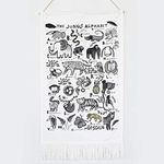 Wee Gallery Jungle Animal Alphabet Tapestry - Organic Cotton Fabric Wall Art Adds Texture and Style to Bedroom, Nursery, or Play Room Decor - Educational Gift for Baby and Kids