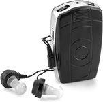 Enlinea Personal Sound J-68 Pocket Hearing AID for Both Ear with V Cord Set Suitable for Moderate Hearing Loss (Black) (3 Month Seller Warranty).