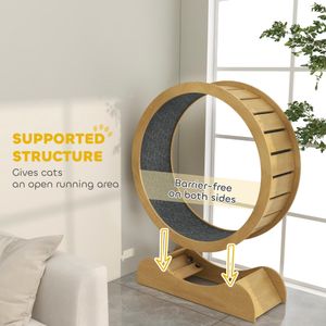 PawHut Cat Exercise Wheel – 39.4" Large Running Wheel for Indoor Cats