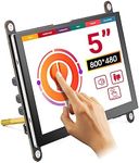 ELECROW 5 Inch Monitor for Raspberry Pi Touchscreen Monitor with Speaker LCD Display for Raspberry Pi 4 Screen HDMI-Compatible & USB Powered Travel Monitor for Laptops Black