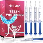 Teeth Whitening Kit with LED Light + 5 Teeth Whitening Gel - Gentle Whitening on Sensitive Teeth - Fast Removes Stubborn Stains - Professional Teeth Whitening for Home - Wireless & Water-Resistant