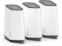 NETGEAR Orbi Pro WiFi 6 Tri-band Mesh System for Business or Home (SXK80B3) - Router with 2 Satellite Extenders | 4 SSIDs, VLAN, QoS | Coverage up to 9,000 sq. ft., 80 Devices | AX6000 (Up to 6Gbps)