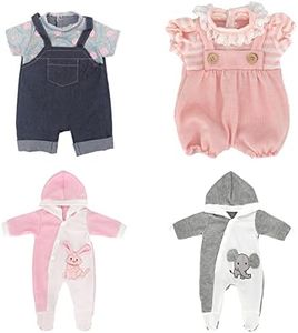 ZWOOS Vêtements de Poupée pour Poupées 35-43 cm, Cadeaux pour Filles, Enfants, Lot de 4