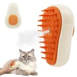 Qpets® Steam Brush for Cat Dog, Cat Steam Brush Dog Steam Brush Water Brush for Dog Cat Brush, USB Rechargeable Dog Comb Pet Hair Brush with Rotatable Handle